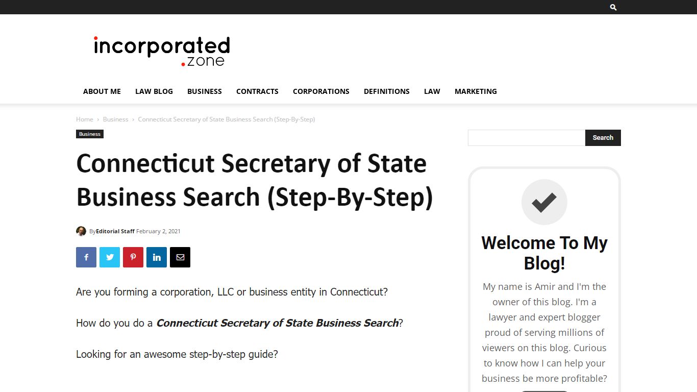 Connecticut Secretary of State Business Search (Step-By-Step)